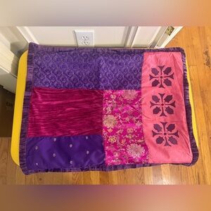 Set of 2 Seventeen Patchwork Pillow Shams Purple Pink Boho 20x26 y2k
